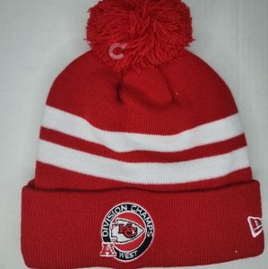 Kansas City Chiefs New Era AFC West Division Champions Red Beanie Hat NWT